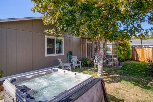 Back Yard with Hot Tub