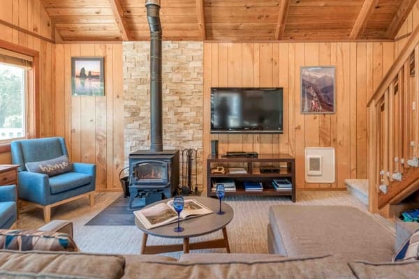 Living Room with a Flat-Screen TV