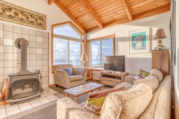 Living Room with a Flat-Screen TV