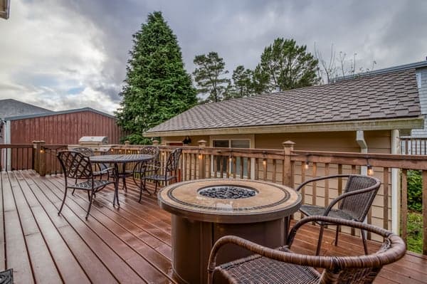 Back Deck with seating